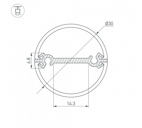 Профиль подвесной Arlight 029114 ROUND