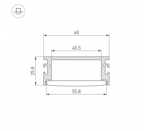Профиль накладной Arlight 046414 FLOOR