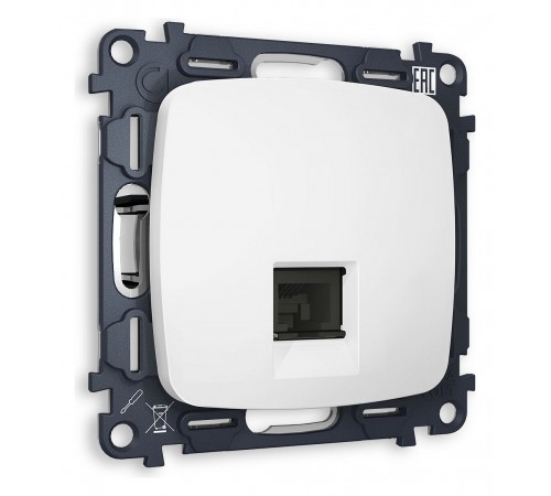 Розетка Ethernet RJ-45 и со шторками, без рамки Ambrella Volt MO132010 Quant