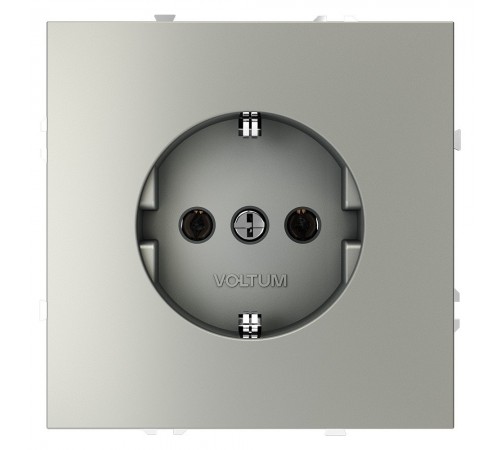 Розетка с заземлением, без рамки Voltum VLS040105 S70