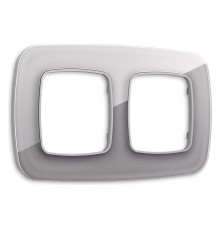 Рамка на 2 поста Ambrella Volt OF320502 Radian Стекло органическое