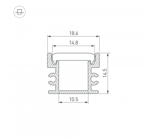 Профиль накладной Arlight 045670 FLOOR
