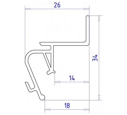 Профиль для контурной подсветки натяжного потолка Ambrella Light GP4100BK GP