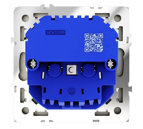 Розетка с заземлением и со шторкой и 2хUSB type A и C, без рамки Voltum VLS040504 S70