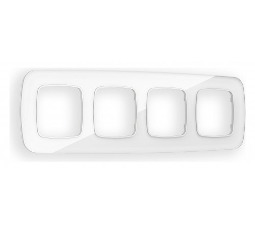 Рамка на 4 поста Ambrella Volt OF320104 Radian Стекло органическое