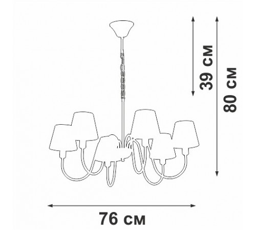 Подвесная люстра Vitaluce V1868-8/6 V1868