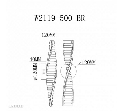 Бра iLedex W2119-500 BR Woodstock