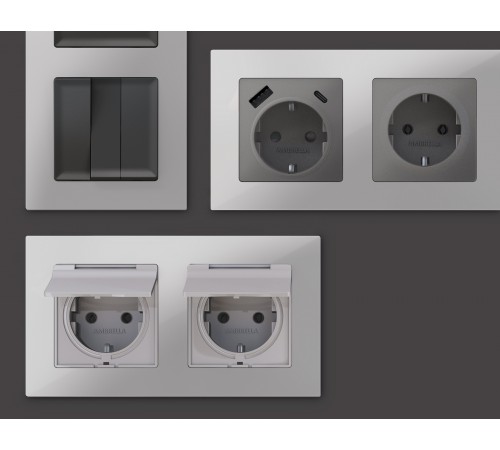 Рамка на 3 поста Ambrella Volt AF220403 Techno