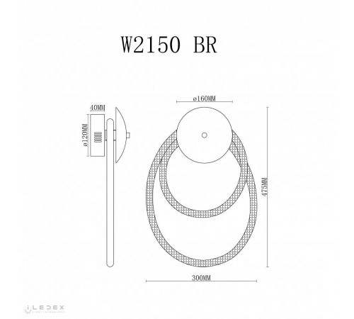 Бра iLedex W2150 BR Cross