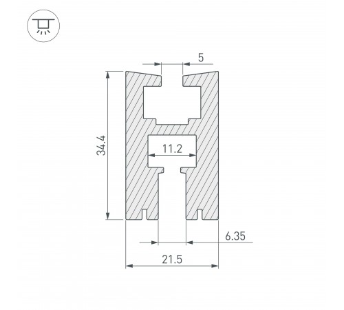 Профиль для стекла Arlight 013208 EX-2000