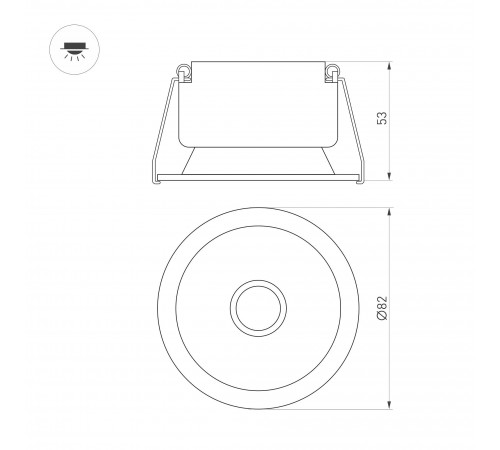 Встраиваемый светильник Arlight 054476 HARBOR