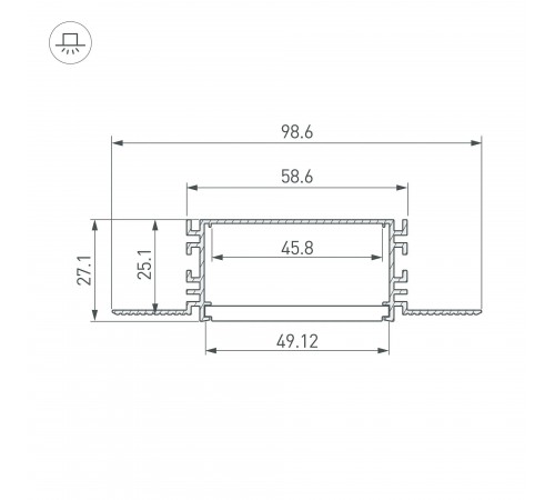 Профиль встраиваемый Arlight 046430 FANTOM