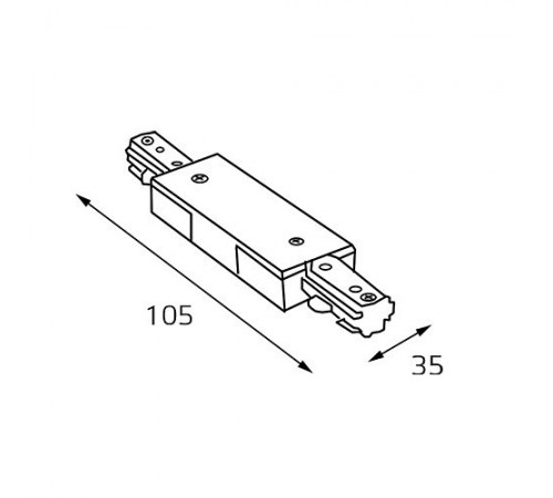 Соединитель линейный для треков Italline WSO 26B black WSO