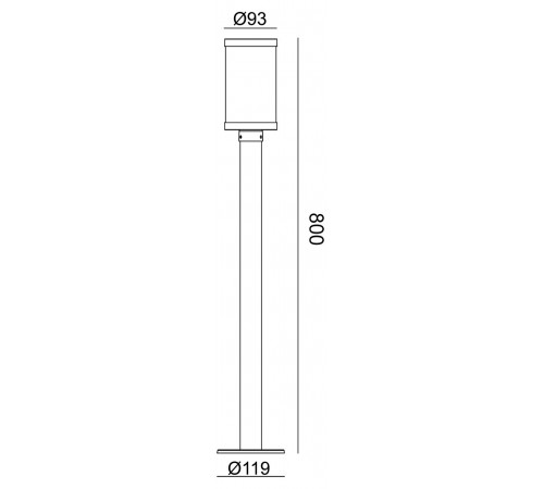 Наземный низкий светильник Escada 30003G/02 Urban