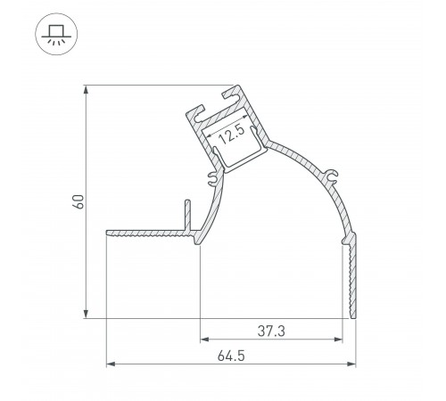 Профиль для карнизов Arlight 034981 ARH-CEIL