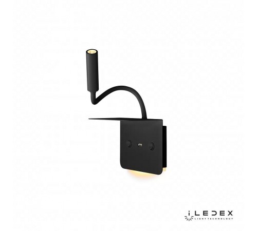 Бра с полкой iLedex 7031C BK Support
