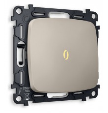 Выключатель одноклавишный с подсветкой без рамки Ambrella Volt MO362010 Quant