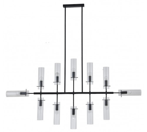 Люстра на штанге Indigo 11053/12R Black Saetta