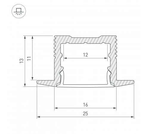 Профиль встраиваемый Arlight 036040 SL-SLIM
