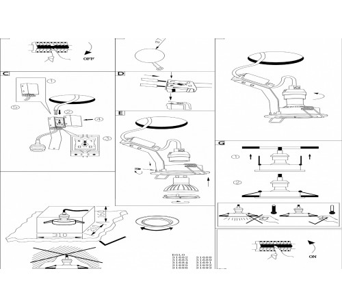 Встраиваемый светильник Eglo 31688 Tedo