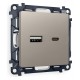 Розетка 2хUSB type A и C без рамки Ambrella Volt MA371010 Quant