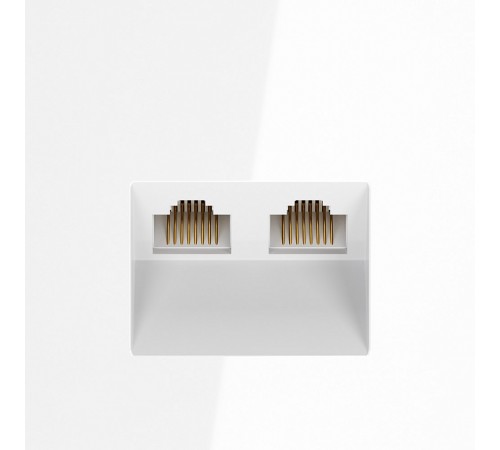 Розетка двойная Ethernet RJ-45 без рамки Voltum VLS060201 S70