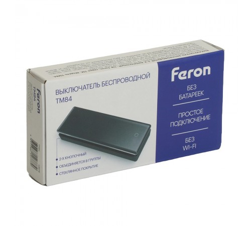 Выключатель беспроводной одноклавишный Feron 48878 TM84 SMART