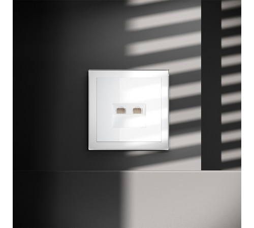 Розетка двойная Ethernet RJ-45 без рамки Voltum VLS060201 S70