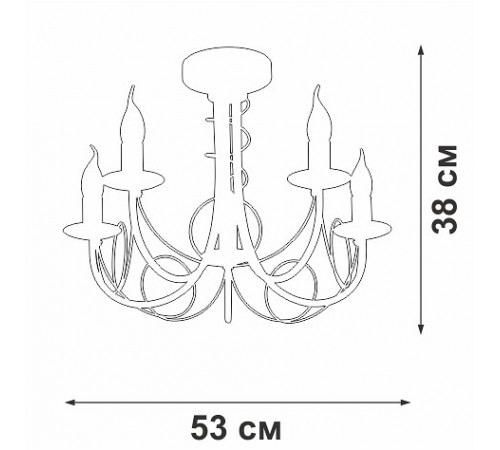 Люстра на штанге Vitaluce V3035-0/5PL V3035
