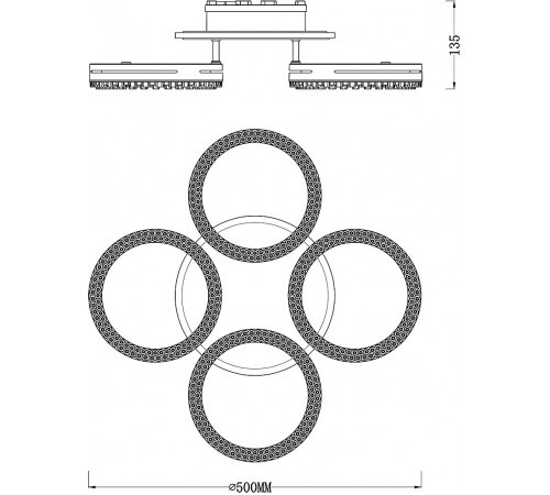 Потолочная люстра Escada 10282/4LED Fianit
