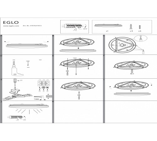 Накладной светильник Eglo ПРОМО 97878 Frania-S