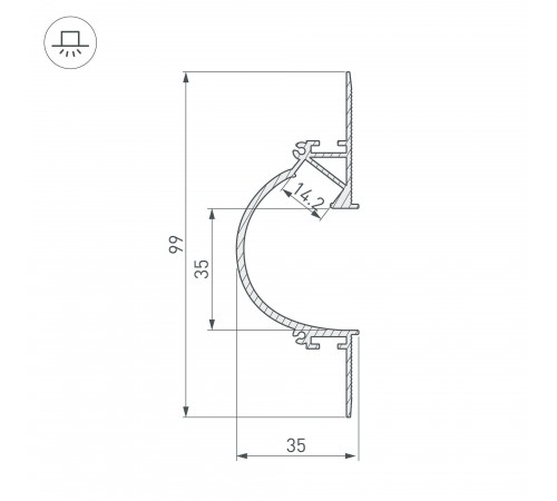 Профиль для карнизов Arlight 034982 ARH-CEIL