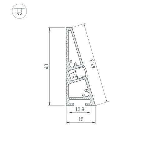 Профиль для плинтусов Arlight 052398 PLINTUS