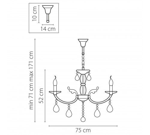Подвесная люстра Osgona 694082 Stregaro