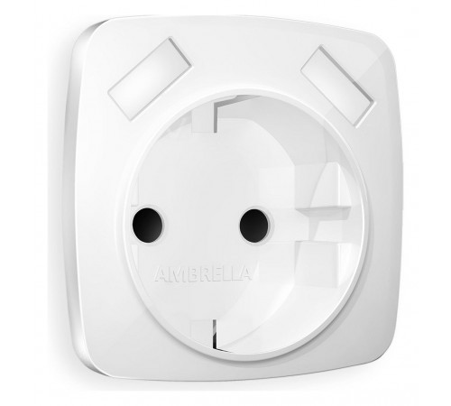 Накладка для розетки с заземлением и со шторками и 2хUSB type A Ambrella Volt OP1090 Quant