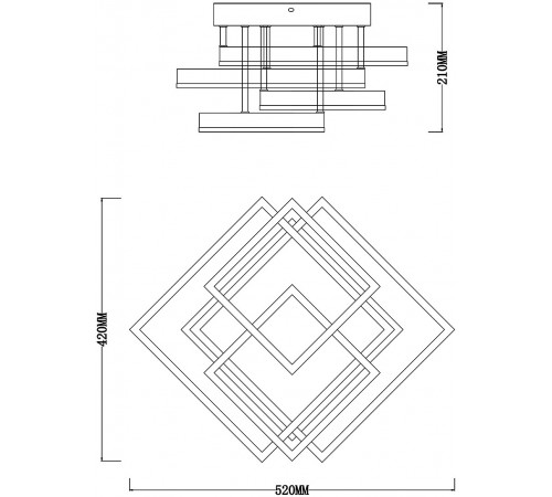 Потолочная люстра Escada 10229/4LED Black Union