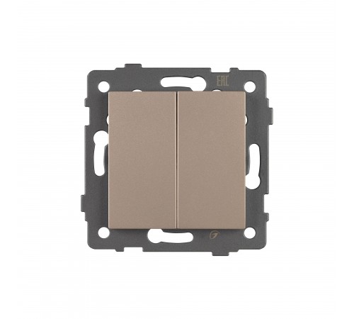 Выключатель двухклавишный без рамки Arlight 49890 SWT