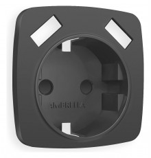 Накладка для розетки с заземлением и со шторками и 2хUSB type A Ambrella Volt OP9090 Quant