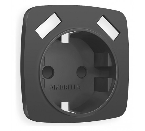 Накладка для розетки с заземлением и со шторками и 2хUSB type A Ambrella Volt OP9090 Quant