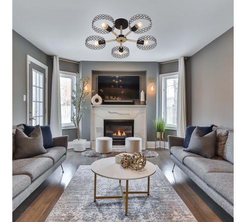 Люстра на штанге Escada 679/5P Black Banjo