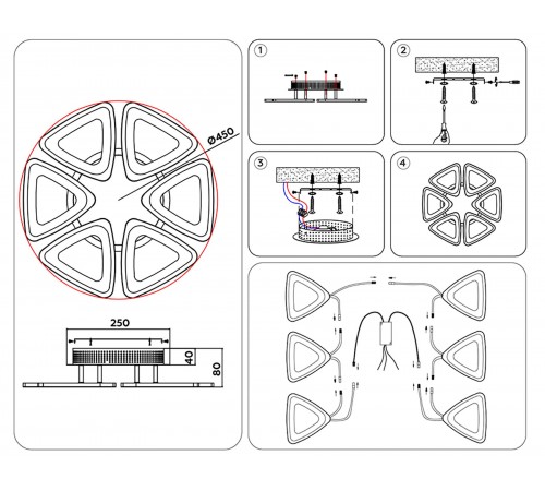 Потолочная люстра Ambrella Light FA4494 FA
