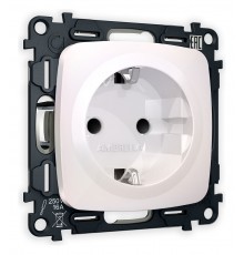 Розетка с заземлением и со шторкой, без рамки Ambrella Volt MO207010 Quant
