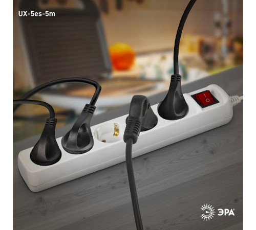Удлинитель с выключателем Эра Б0035758 UX-5es