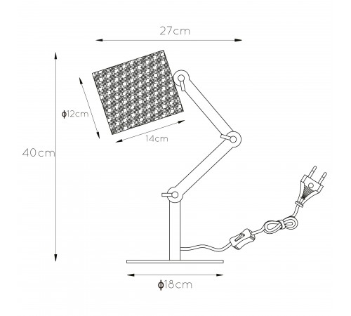 Настольная лампа декоративная Lucide 45592/81/30 Tampa