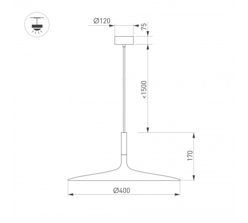 Подвесной светильник Arlight 036001 FIORE