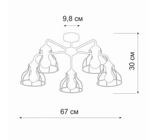 Люстра на штанге Vitaluce V3102-1/5PL V3102