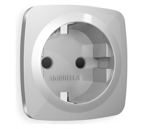 Накладка для розетки с заземлением и со шторками Ambrella Volt OP4070 Quant