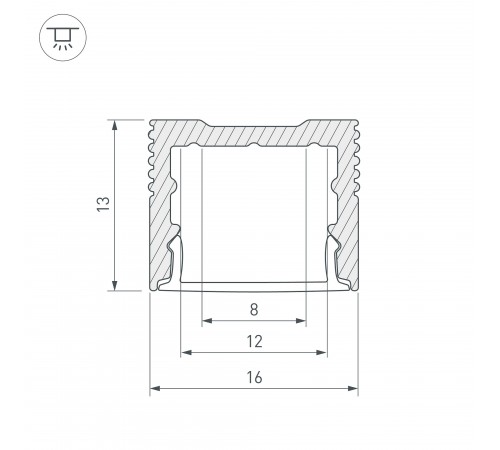 Короб накладной Arlight 025869 SL-SLIM