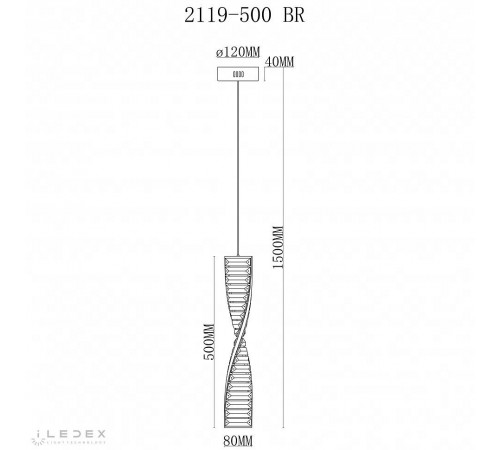 Подвесной светильник iLedex 2119-500 BR Woodstock