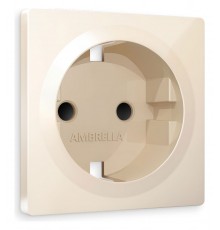 Накладка для розетки с заземлением и со шторками Ambrella Volt AP3070 Quant
